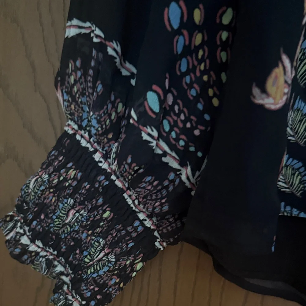 Hale Bob Black and Purple Floral Blouse - Picture 3 of 12